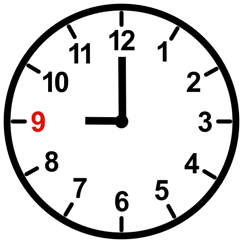 neuf heures